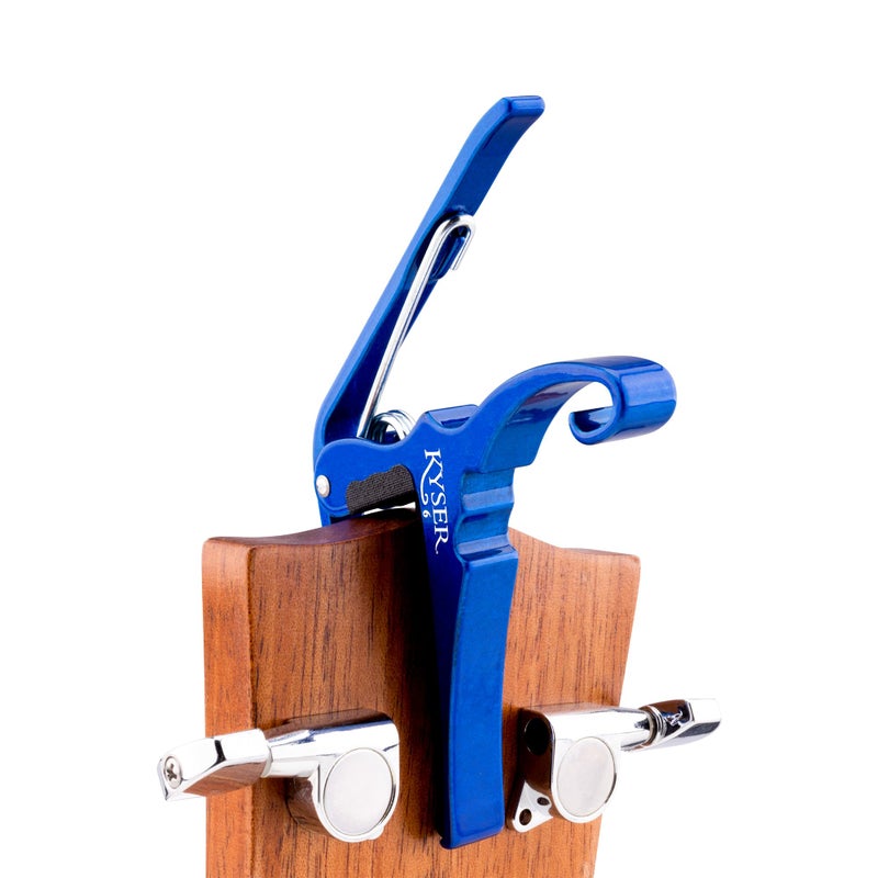 Kyser Quick-Change Guitar Capo for 6-string acoustic guitars, Blue, KG6UA - Image 4